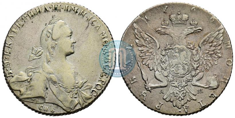 Picture 1 rouble 1766 year СПБ-АШ 