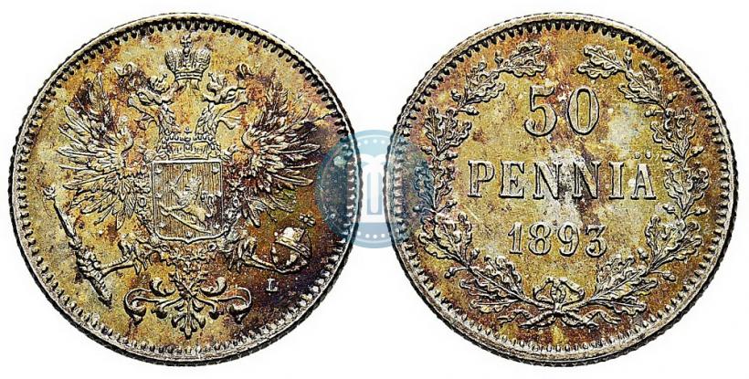 Picture 50 pennia 1893 year L 