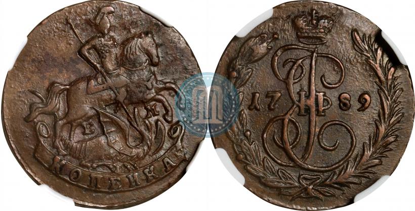 Фото 1 копейка 1789 года ЕМ 