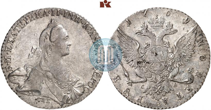 Picture 1 rouble 1769 year СПБ-СА 