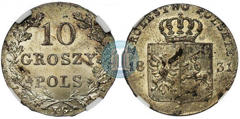 Picture 10 groszy 1831 year KG "Polish uprising"