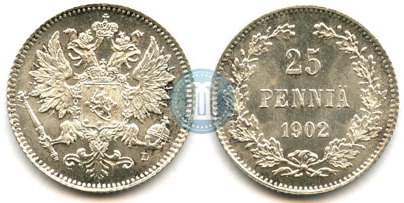 Picture 25 pennia 1902 year L 