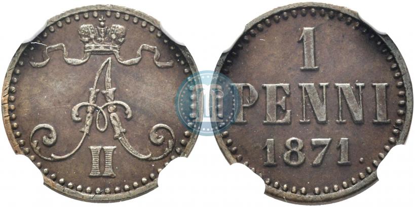 Picture 1 penni 1871 year  