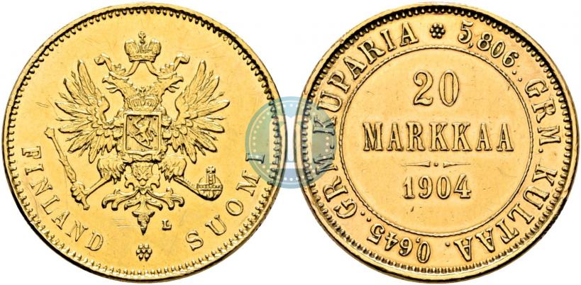 Picture 20 markkaa 1904 year L 