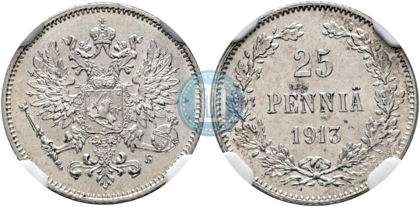 Picture 25 pennia 1913 year S 