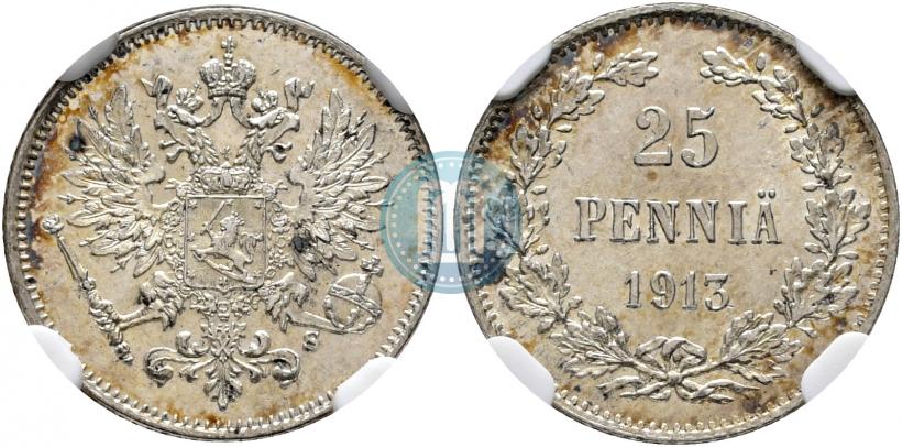 Picture 25 pennia 1913 year S 