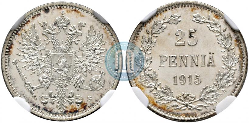 Picture 25 pennia 1915 year S 