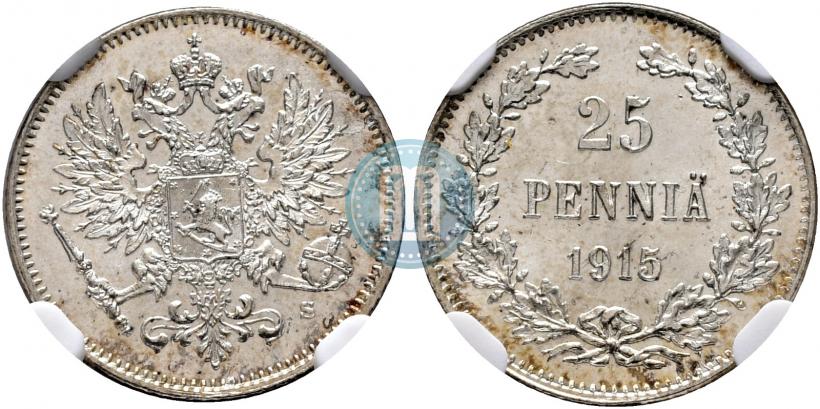 Picture 25 pennia 1915 year S 