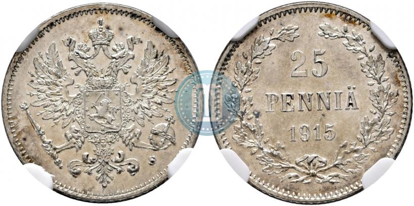Picture 25 pennia 1915 year S 