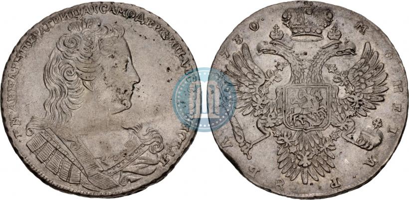 Фото 1 рубль 1734 года  "Тип 1735 года"