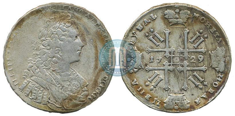 Фото 1 рубль 1729 года  "Тип 1728"