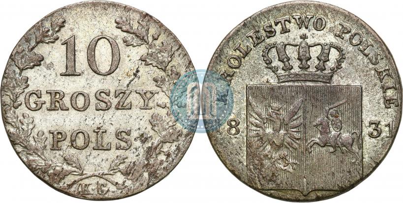 Picture 10 groszy 1831 year KG "Polish uprising"