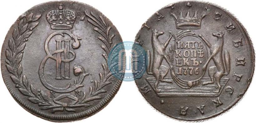 Фото 5 копеек 1776 года КМ 