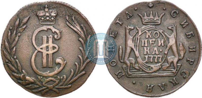 Picture 1 kopeck 1777 year КМ 