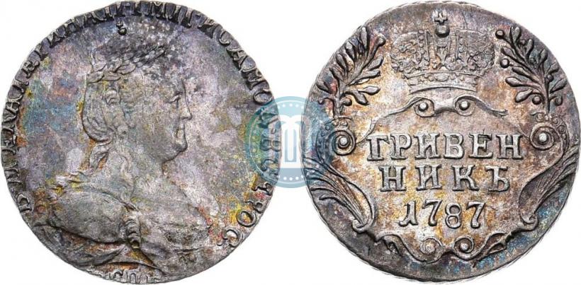 Picture Grivennik 1787 year СПБ 