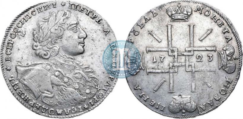 Picture 1 rouble 1723 year OK "Portrait with ermine mantle"