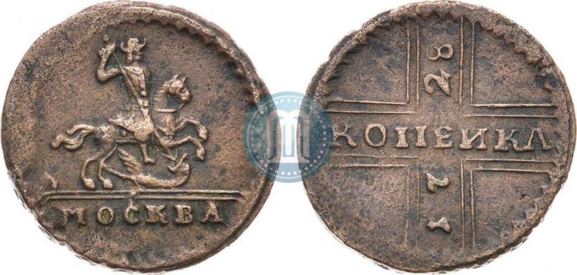 Picture 1 kopeck 1728 year МОСКВА 