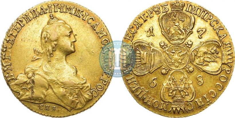 Picture 10 roubles 1768 year СПБ 