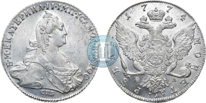 Picture 1 rouble 1774 year СПБ-ФЛ 
