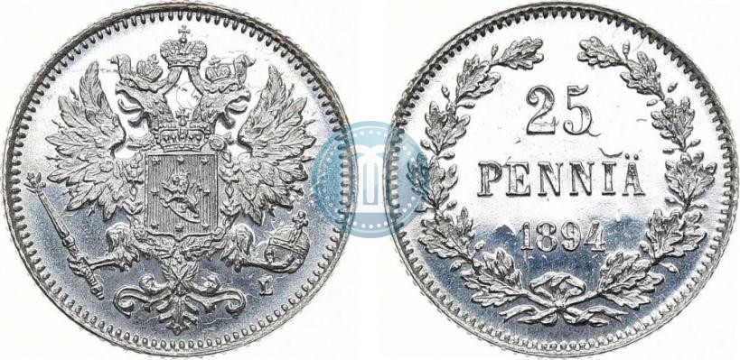 Picture 25 pennia 1894 year L 