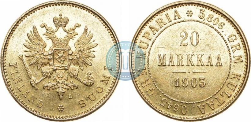 Picture 20 markkaa 1903 year L 