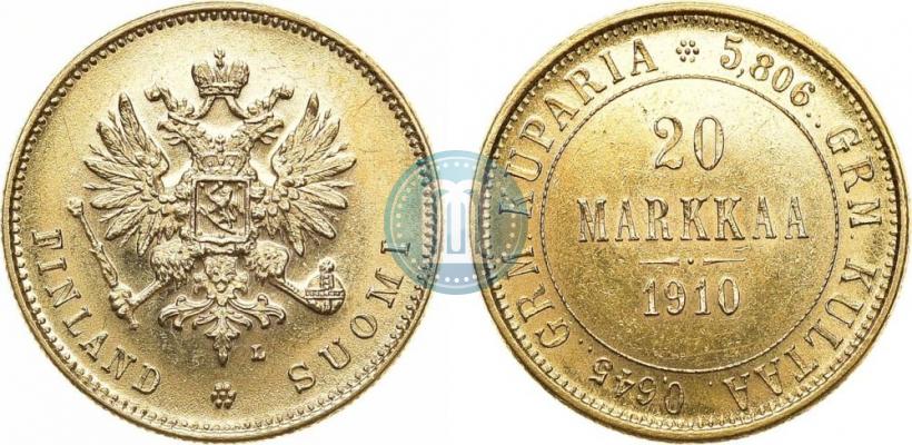 Picture 20 markkaa 1910 year L 