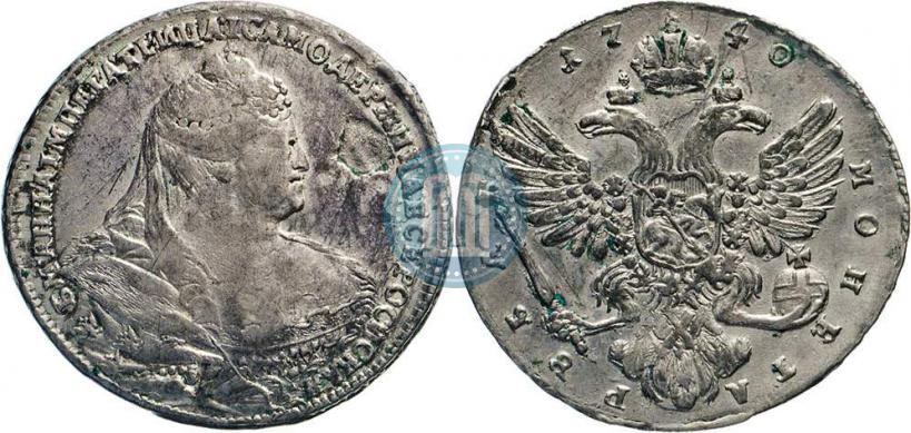 Picture 1 rouble 1740 year  "Moscow type"