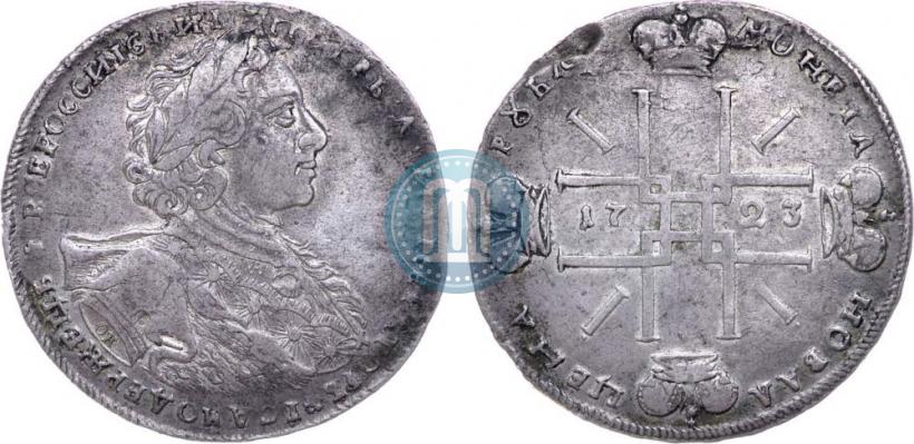 Picture 1 rouble 1723 year OK "Portrait with ermine mantle"
