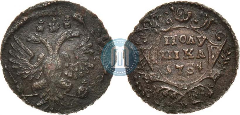 Фото Полушка 1734 года  