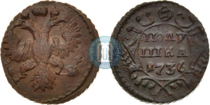 Фото Полушка 1736 года  