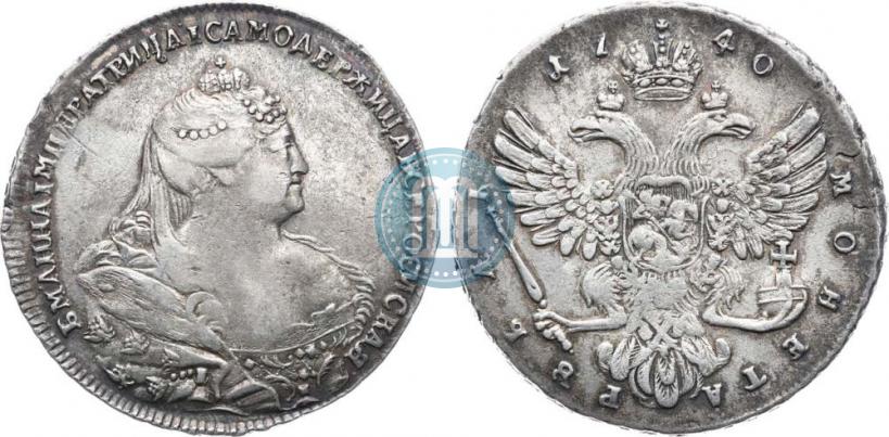 Фото 1 рубль 1740 года  "Московский тип"