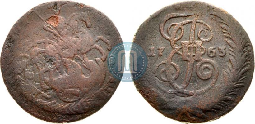 Фото 2 копейки 1763 года СПМ 
