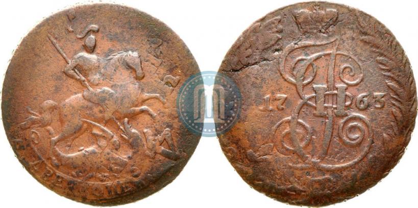 Picture 2 kopecks 1763 year СПМ 