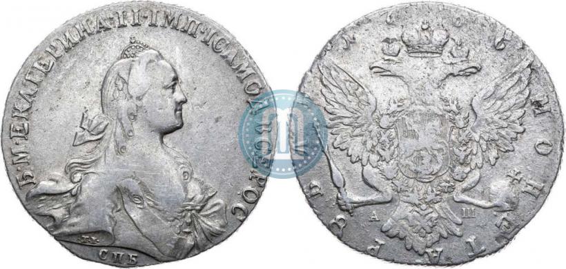 Picture 1 rouble 1766 year СПБ-АШ 