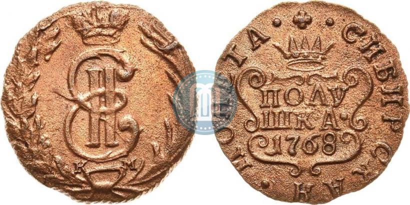 Фото Полушка 1768 года КМ 