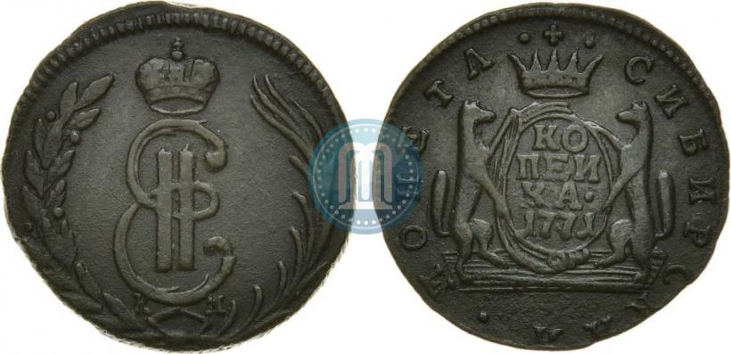 Фото 1 копейка 1771 года КМ 