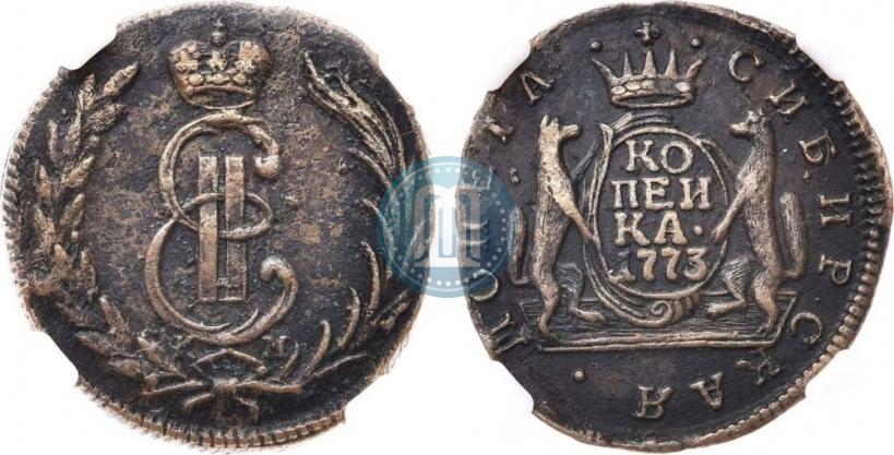 Picture 1 kopeck 1773 year КМ 