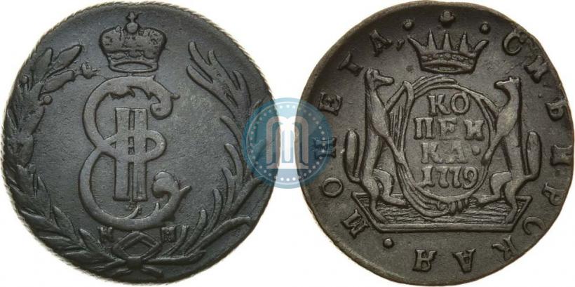 Picture 1 kopeck 1779 year КМ 