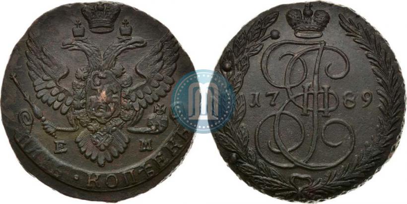 Picture 5 kopecks 1789 year ЕМ 