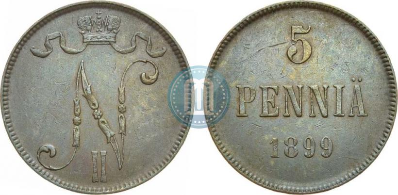 Фото 5 пенни 1899 года  