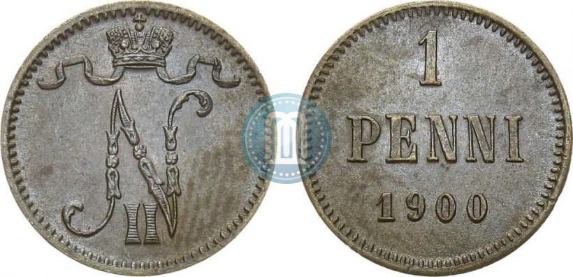 Фото 1 пенни 1900 года  