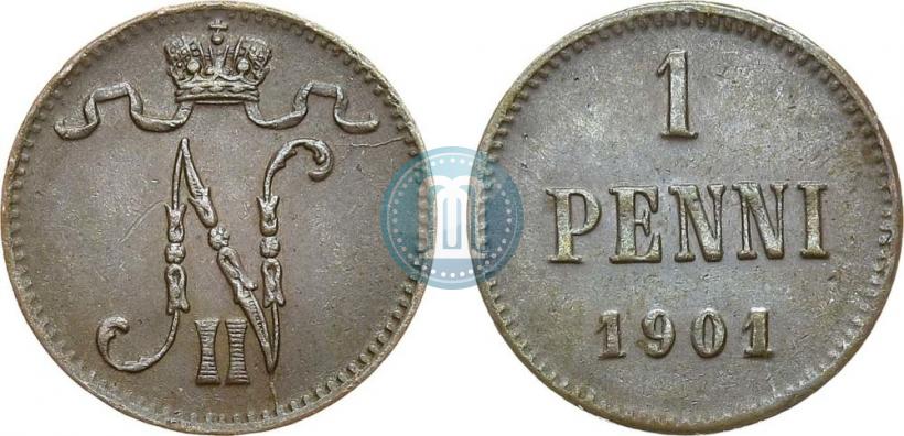 Фото 1 пенни 1901 года  