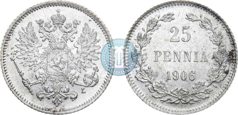 Фото 25 пенни 1906 года L 