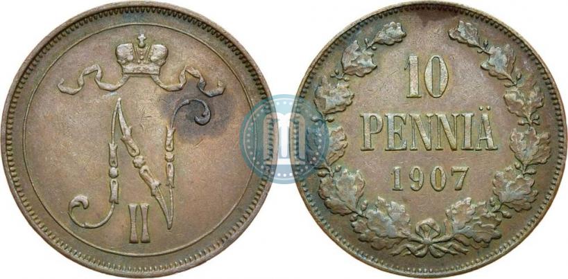 Фото 10 пенни 1907 года  