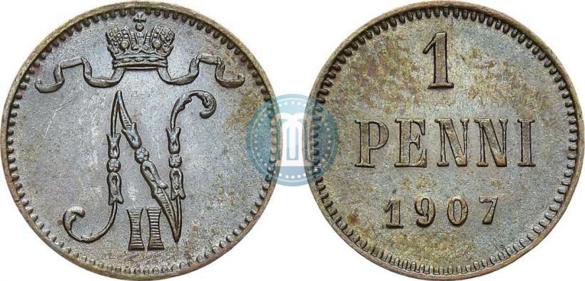 Фото 1 пенни 1907 года  