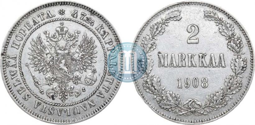 Picture 2 markkaa 1908 year L 