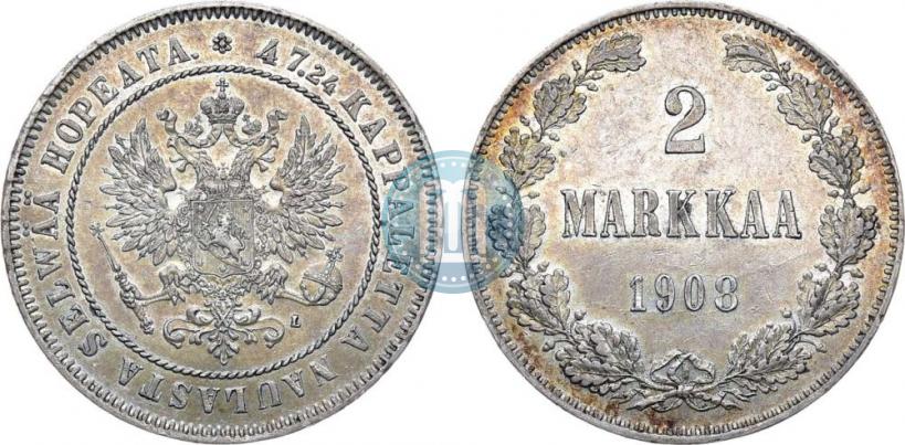 Picture 2 markkaa 1908 year L 