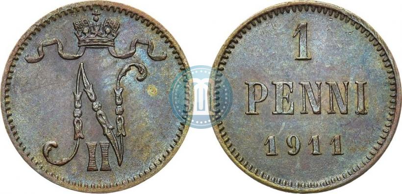 Picture 1 penni 1911 year  
