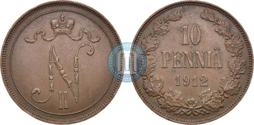Picture 10 pennia 1912 year  