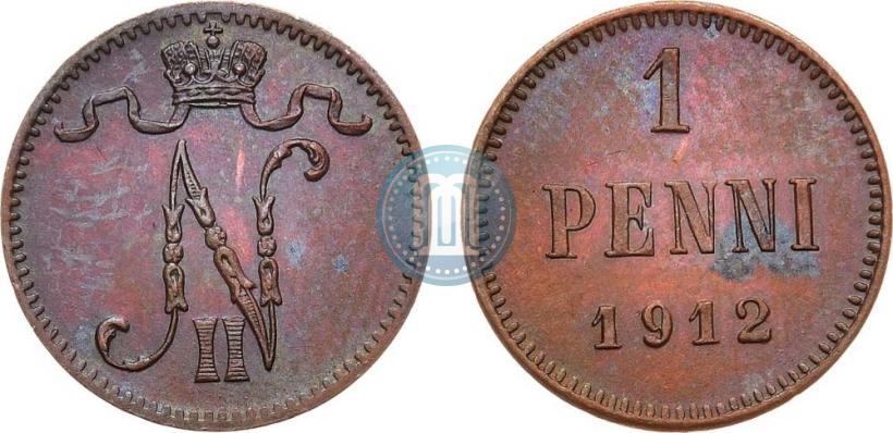 Фото 1 пенни 1912 года  